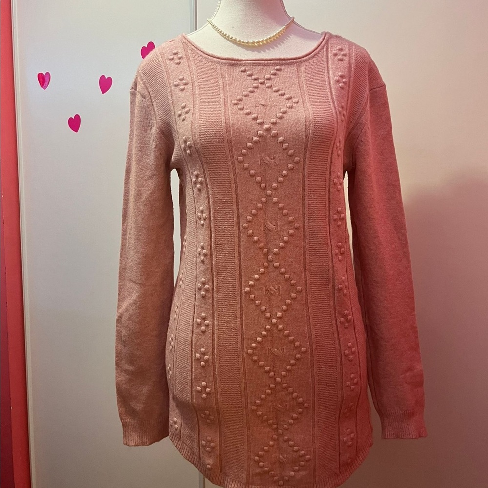 EUC Soft Pink Knitted Motive Sweatee